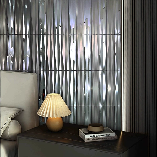 Пирамида, металлическая трехмерная мозаика из нержавеющей стали, в 3d формате