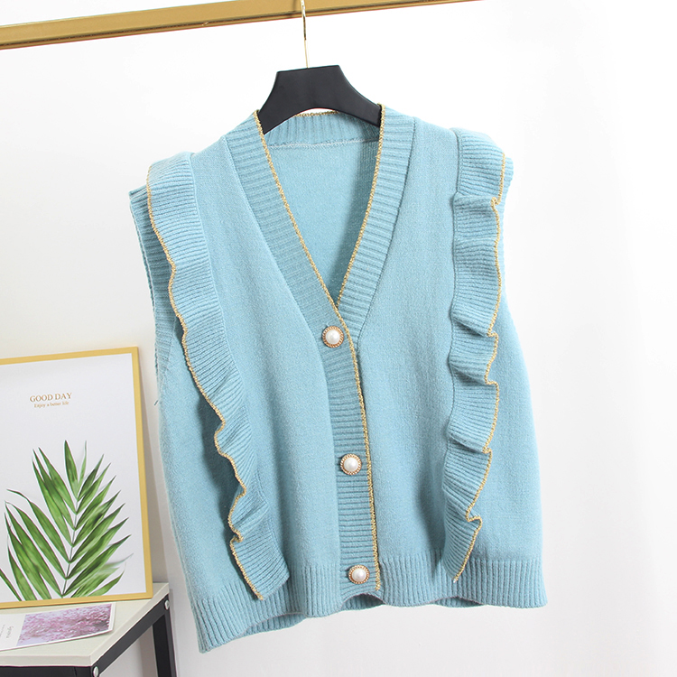 针织马甲女背心春秋宽松无袖坎肩