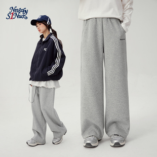 诺诺公主S1N初中生卫裤 新大童学生宽松直筒休闲裤 运动裤 2026春季