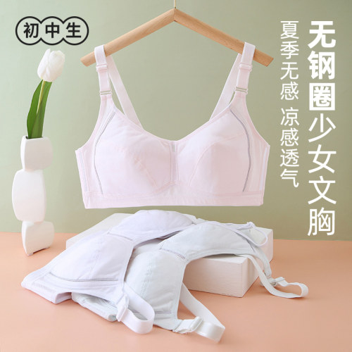 诺诺公主S1N 初中学生少女文胸女童无钢圈发育期青少年纯棉内衣女