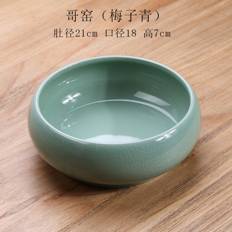 哥窑茶洗笔洗功夫水盂开片复古图片