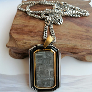 瑞典M铁陨石三色军牌挂件天铁吊坠