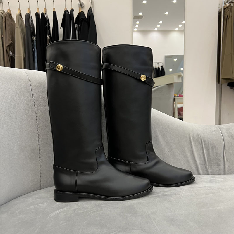 韩版骑士靴平底长筒长靴