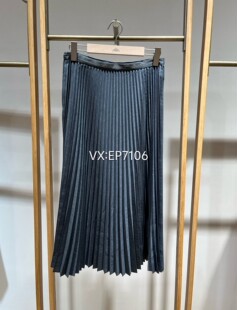 秋冬款 高腰灰色压褶半身裙半裙 EGJIA3403A 2699 灰色时尚