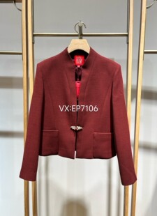 春款高级系列系列羊毛羊绒立领手工盘扣西装外套 EPKPW1111A-6999