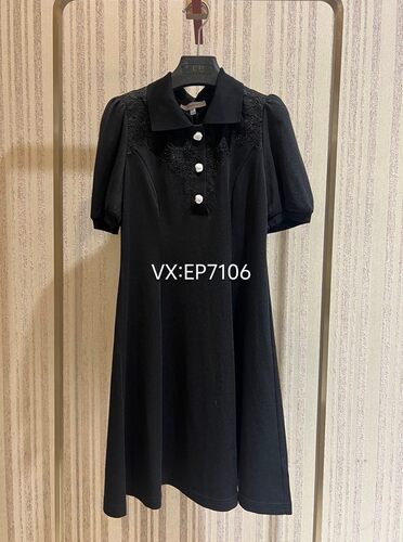 大雅家firststation黑色休闲POLO领三醋酸连衣裙 HFIPT4629A-1999