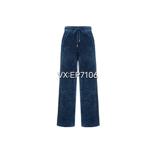 EPIIA9601A 雪尼尔抽绳收腰休闲裤 5999 高端系列藏青色时尚 秋冬款