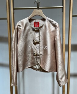 EPJAS1237A 5999 高端系列含桑蚕丝优雅提花盘扣短外套 秋冬款