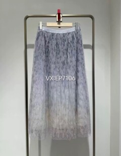 高级系列灰色繁花雅境利巴蕾丝渐变网纱半身裙 6999 EPKPA3302A