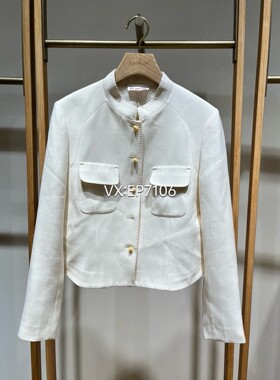春夏款桑蚕丝羊毛立领短款西装外套 EGKES1222A-4299