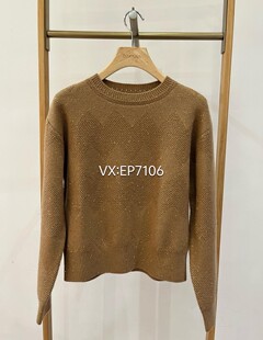 大雅家秋冬款驼色时尚圆领微宽松套头绵羊毛毛衣 HFJAG9568A-3999