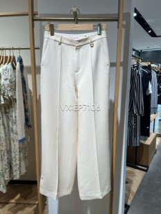 EGJEW6439B 裤 3299 米色丝毛沉香乔羊毛直筒西装 春夏款