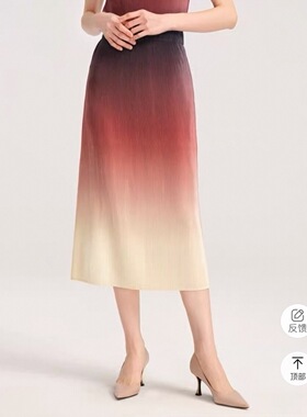 秋冬款高端系列紫色灵动渐变肌理感半身裙 EPHAA3512A-2999