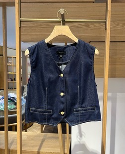 HFKPDJ099A 马甲 1599 摩登原牛色显瘦短款 大雅家春夏款