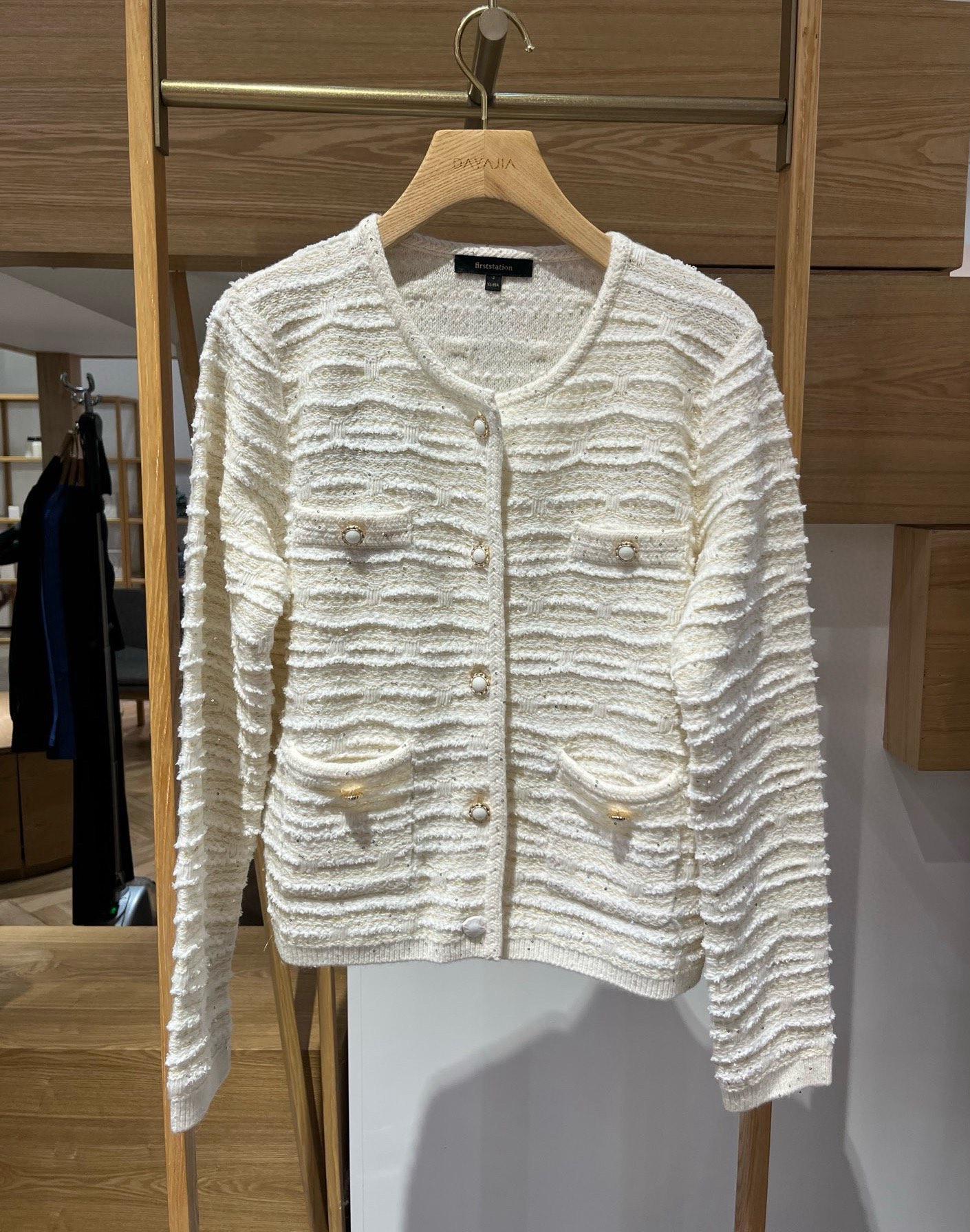 大雅家秋冬款优雅小香风宽松针织开衫毛衣 HFKIW9135A-3999