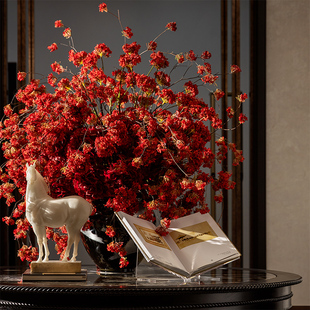 中式样板房别墅大平层雕塑马摆件入户玄关客厅书房桌面软装饰品