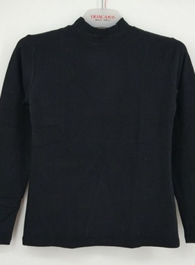 侨佳女单件上衣半高领舒绒棉保暖内衣纯色39652A 中厚打底 包邮