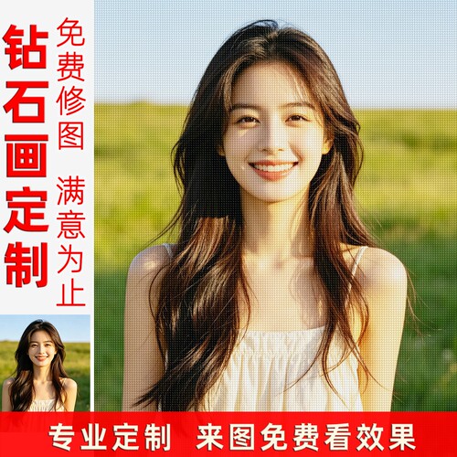 来图定制真人照片钻石画圆钻满钻人像手工粘贴钻十字绣礼物钻石绣