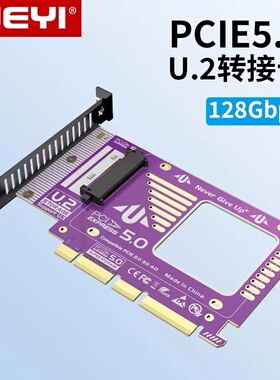 JEYI/佳翼pcie5.0 x4转U.2固态硬盘转接U.3扩展卡gen3转换SFF8639