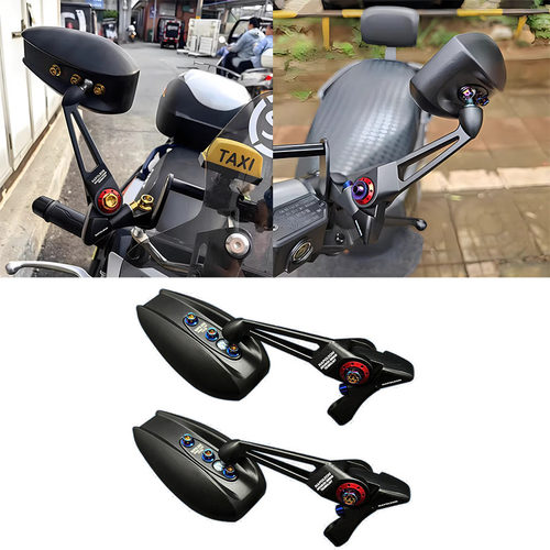 适用金箭电动车 峰神1000 星脉75450 天路RZ300改装防炫目后视镜