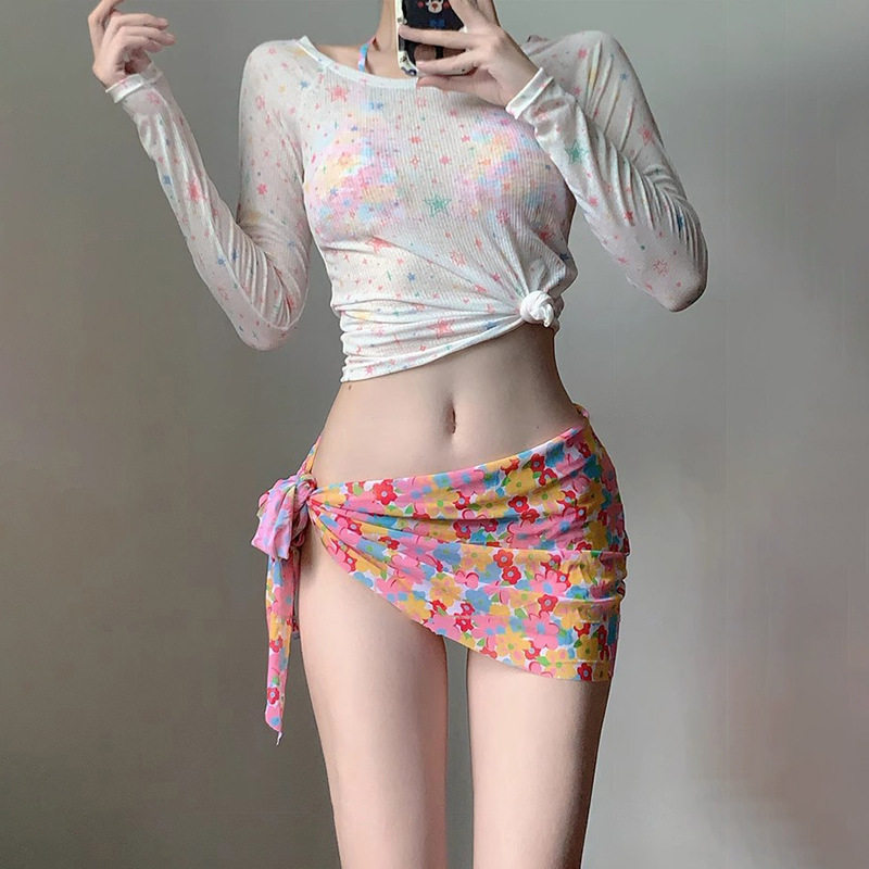 性感小碎花三角度防晒比基尼