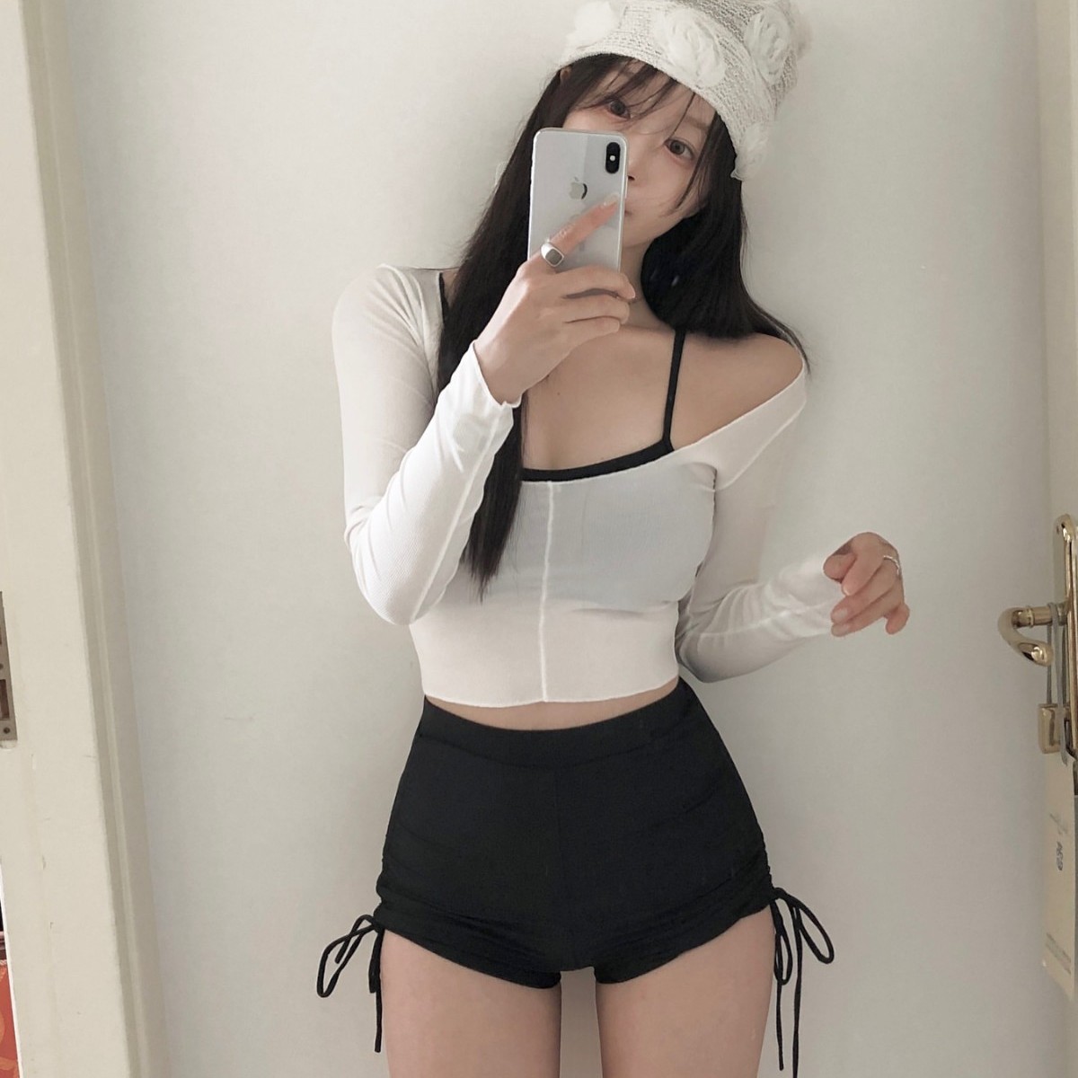 新款纯欲三件套泳装长袖罩衫分体泳衣海边度假保守女式比基尼