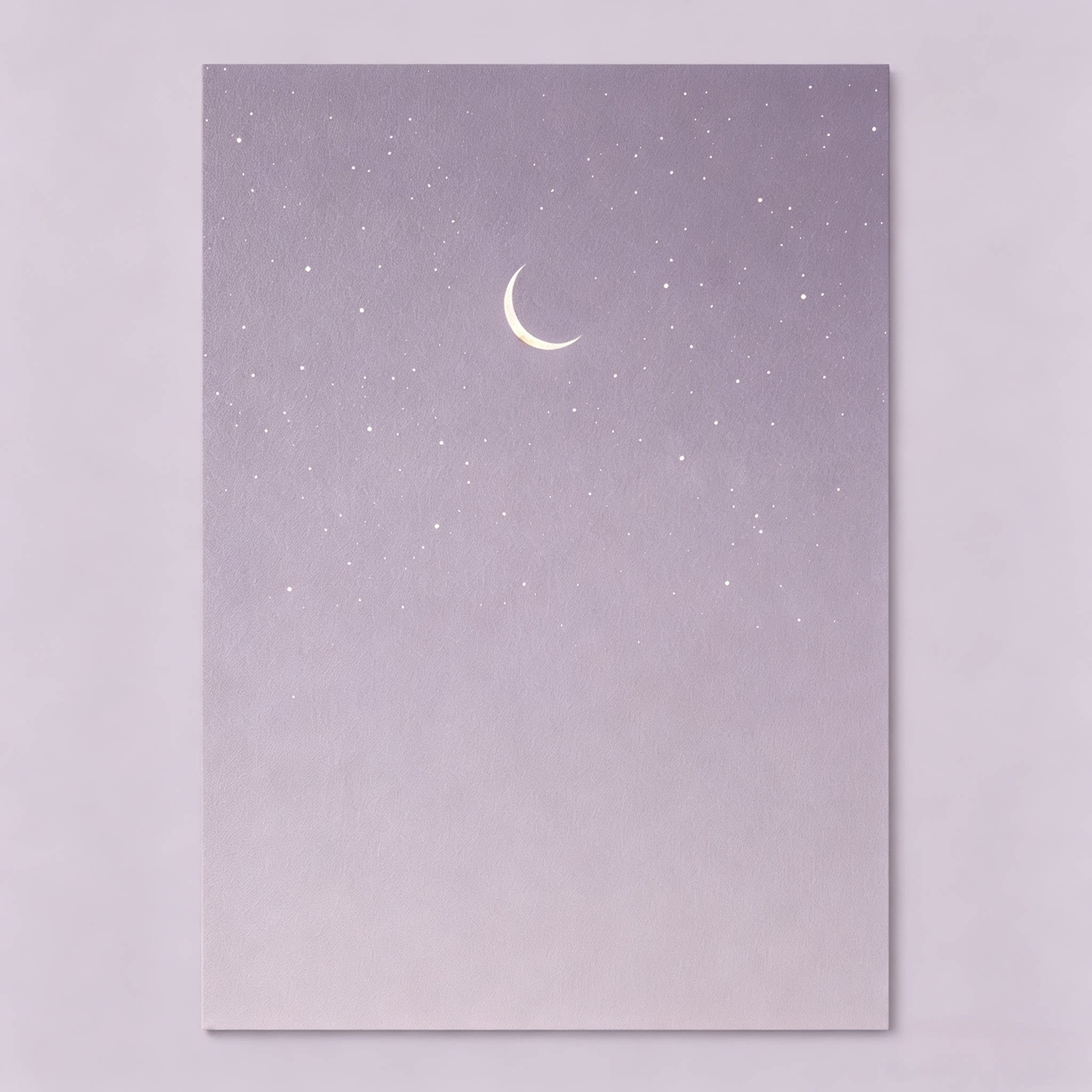 淡紫星空弯月装饰画芯 简约治愈现代装饰画