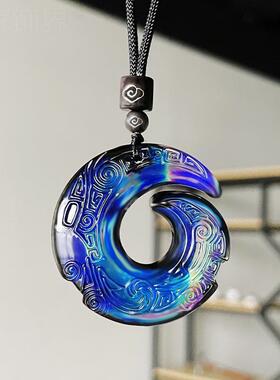 时来好运感温变色可随体温变化琉璃项链吊坠男女款吊坠饰品