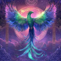 帶框鉆石畫鳳鷹diy卡通馬賽克拼圖粘貼畫手工滿鉆相框