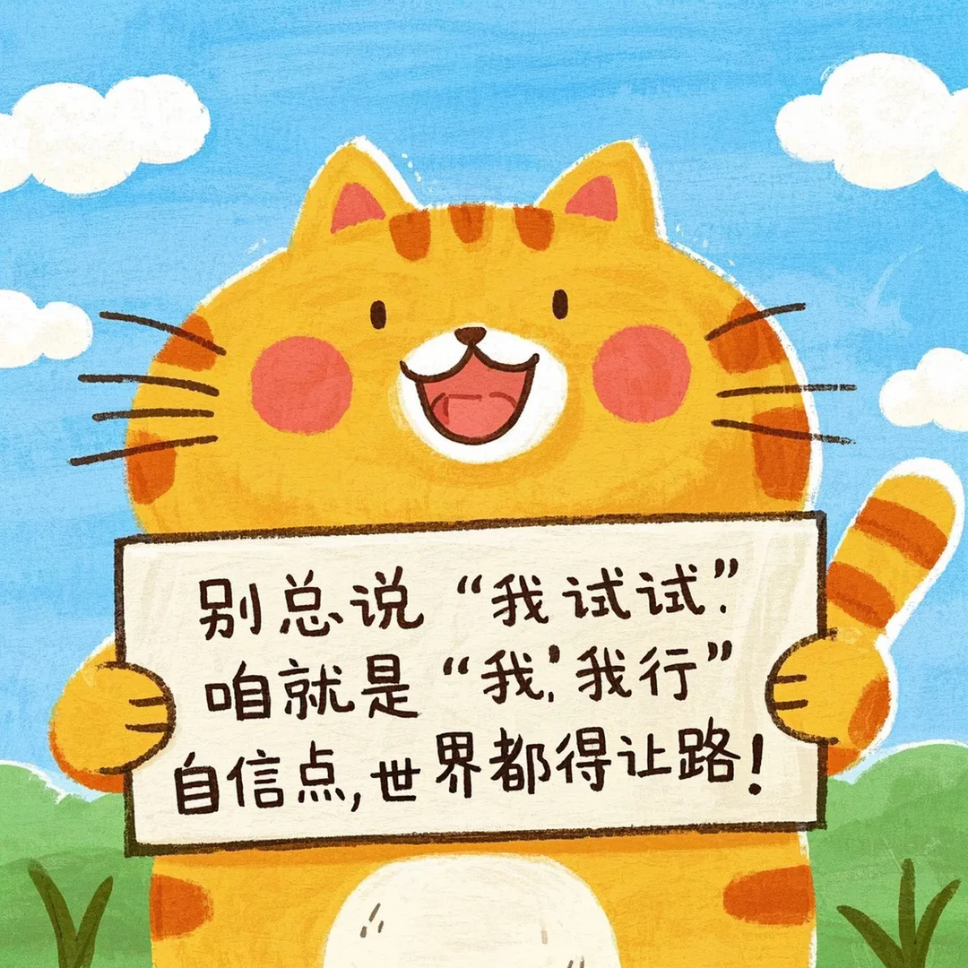 钻石画diy自信猫咪卡通马赛克数字拼图粘贴点钻画手工家居装饰画图片