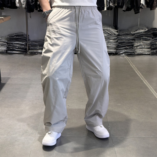 春夏薄款速干拼接休闲裤男