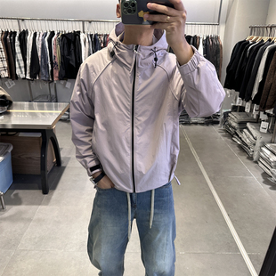 宽松痞帅工装 山系户外纯色连帽夹克男美式 冲锋衣夹克 新款 2026春季