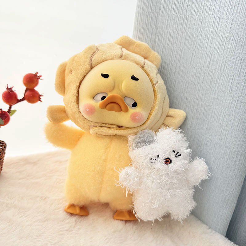 仅售娃衣】烦人鸭毛绒玩偶娃衣盲盒小黄鸭公仔衣服猫鱼两件套可爱,模玩/动漫/周边/娃圈三坑/桌游,潮玩娃衣,淘宝优惠券,粉丝福利购,淘宝优惠卷