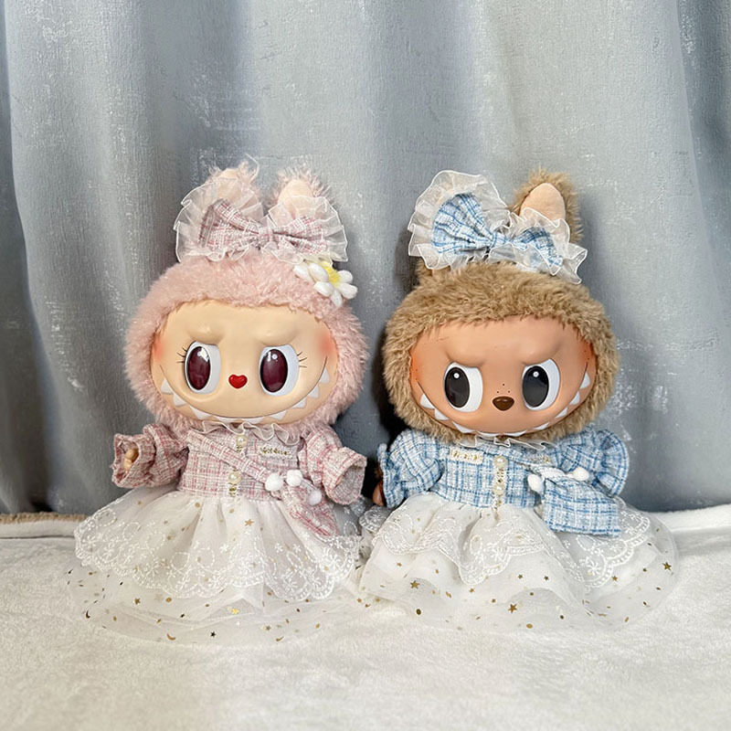 38cm拉布布毛绒娃娃衣服Labubu公仔着替挎包珍珠香风纱裙可爱萌,模玩/动漫/周边/娃圈三坑/桌游,潮玩娃衣,淘宝优惠券,粉丝福利购,淘宝优惠卷