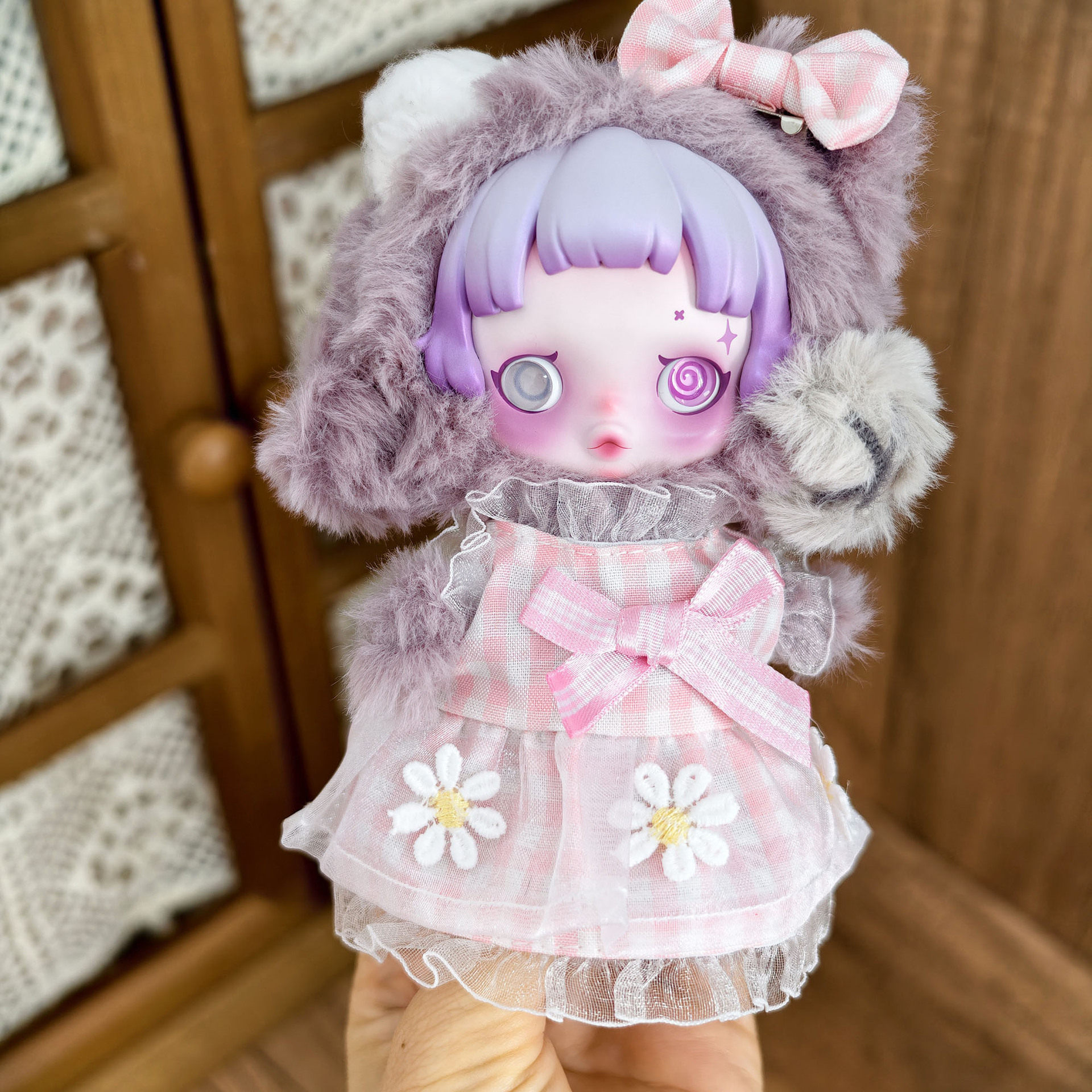 潮玩SP娃衣雏菊格子裙两件套17CM衣服光织园毛绒玩偶衣服新款,模玩/动漫/周边/娃圈三坑/桌游,潮玩娃衣,淘宝优惠券,粉丝福利购,淘宝优惠卷