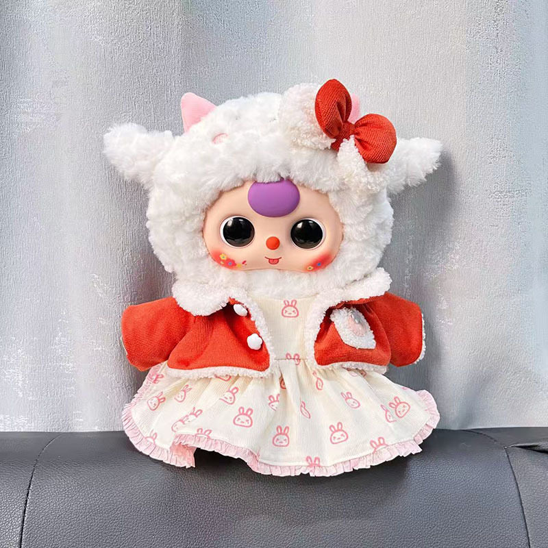 仅售娃衣】娃三岁400%大体搪胶毛绒玩偶娃衣新年奶兔裙套装可爱女,模玩/动漫/周边/娃圈三坑/桌游,潮玩娃衣,淘宝优惠券,粉丝福利购,淘宝优惠卷