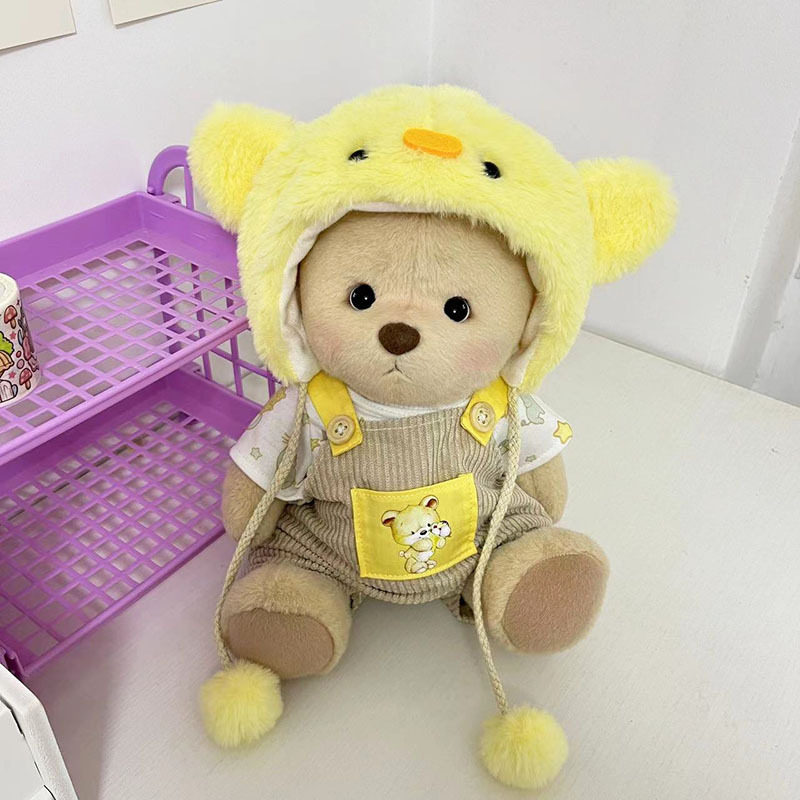 30cm中号丽娜小熊公仔衣服球球小鸡帽背带裤套装网红背带裤可爱,模玩/动漫/周边/娃圈三坑/桌游,潮玩娃衣,淘宝优惠券,粉丝福利购,淘宝优惠卷