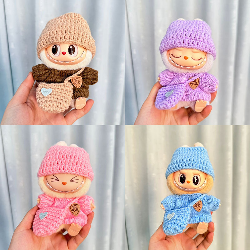仅衣服] 一二代钥匙扣Labubu衣服挂件拉布布毛衣发带日系三件套萌,模玩/动漫/周边/娃圈三坑/桌游,潮玩娃衣,淘宝优惠券,粉丝福利购,淘宝优惠卷
