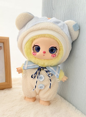 仅娃衣】16cm莉拉LUKY CAT挂件玩偶裙子毛绒娃娃衣蓝天白云三件套
