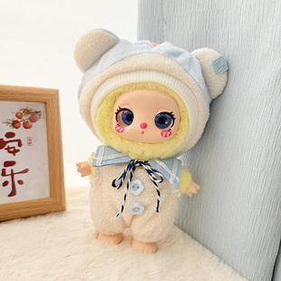 仅娃衣】16cm莉拉LUKY CAT挂件玩偶裙子毛绒娃娃衣蓝天白云三件套