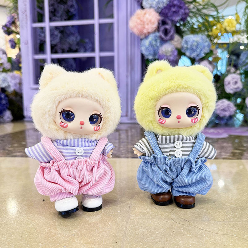 仅售娃衣】16cm莉拉LUKY CAT挂件玩偶着替毛绒娃衣紫白条纹灯笼裤,模玩/动漫/周边/娃圈三坑/桌游,潮玩娃衣,淘宝优惠券,粉丝福利购,淘宝优惠卷