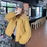 新款现货 羊羔毛大翻领夹棉外套235-2562-P195-控288,女装棉衣/棉服,金十上, 新款现货 羊羔毛大翻领夹棉外套235-2562-P195-控288,女装棉衣/棉服,金十上,