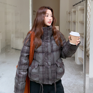 新款   格纹立领90羽绒服外套235-2560-P295-控428图片