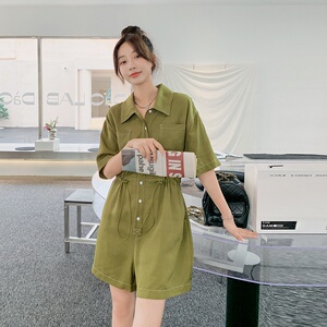 现货    夏季明线工装收腰连体裤235-K31-P115-168图片