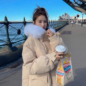 {现货} 长款大毛领羽绒棉服235-359-P195-控288图片