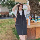 现货2023款减领宽松假两件拼接连衣裙235-K27-P105-控158，女装连衣裙，金十上
