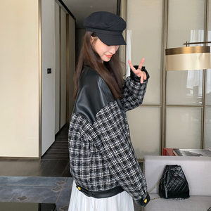 新款现货    设计感小香风撞皮短外套235-325-P145-控198图片
