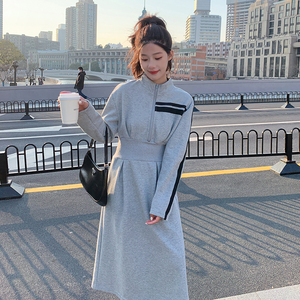 春新款现货  休闲拼接卫衣连衣裙235-9969-P120-控178图片