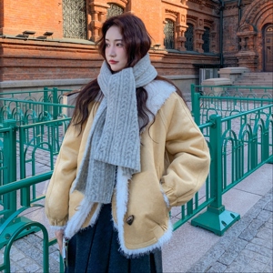 现货新款  美拉德毛绒皮毛一体外套235-2551-P205-控298图片