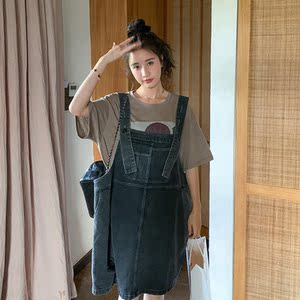 现货   破洞牛仔背带连衣裙235-317-P105-控158  T恤P75图片